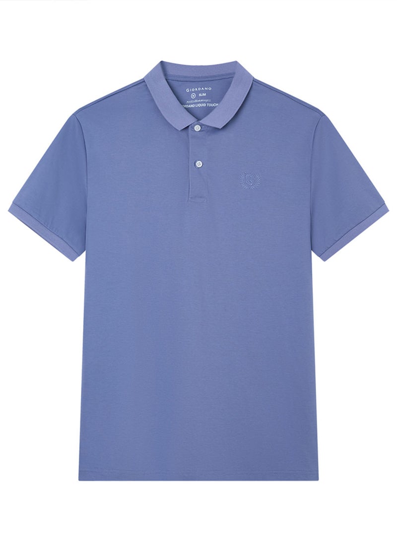 GIORDANO Men’s Slim Fit Liquid Touch Cotton Interlock Polo - Image 3